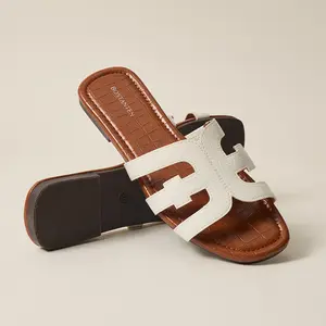 Bostanten Women's Dressy Flat Sandals With Soft Leather Slippers,Wide Width Lightweight Womens Sandals