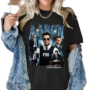 Aaron Hotchner Graphic T-Shirt Unisex FBI Vintage Style Fan Shirt