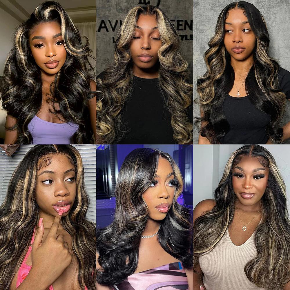 P1B/27 Highlight Blond 13x4 13x6 HD Lace Front Wigs Human Hair Body Wave Wig 180% Density SpringStatements