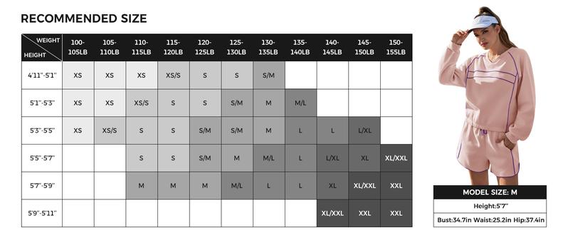 Fisoew Womens Sweatsuits 2 Piece Outfits V Neck Workout Set Fleece Sweatshirts Contrast High Waisted Shorts Casual Tracksuits Lounge Sets