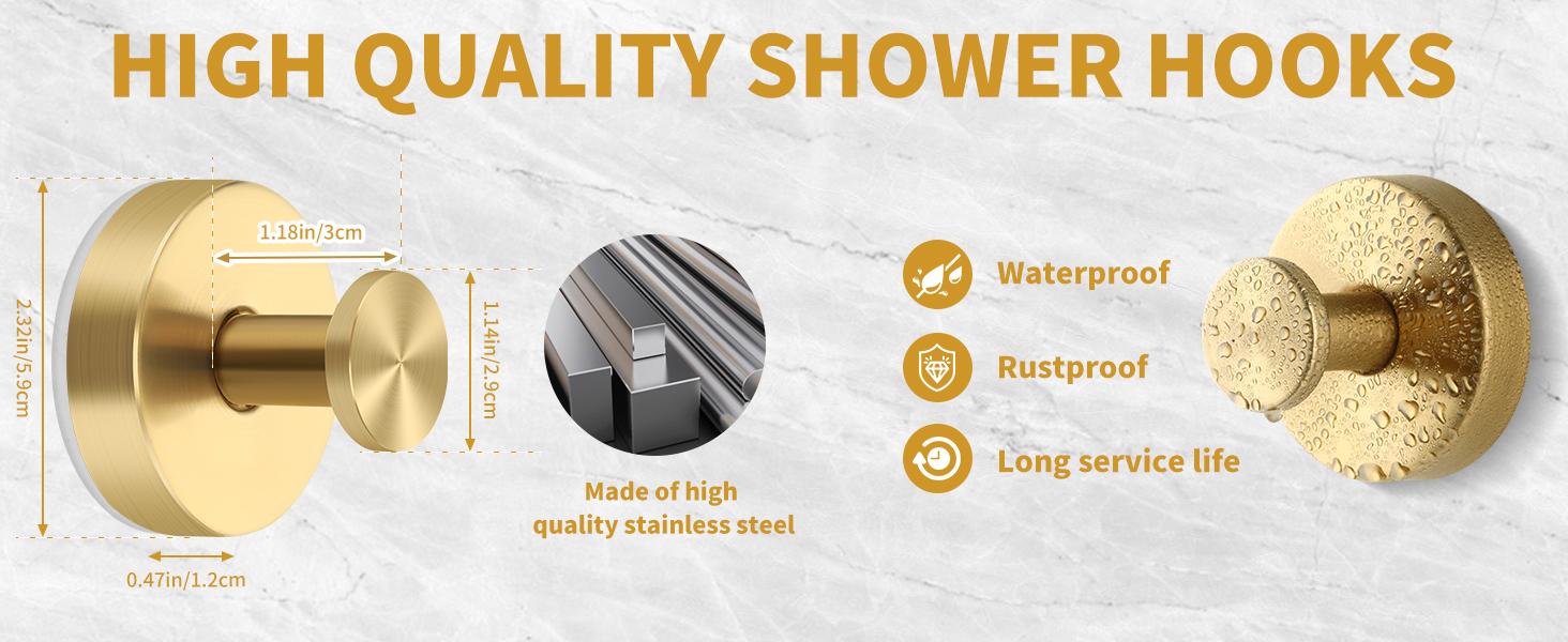 2 Packs Vacuum Suction Cup Hooks christmas gif  Gadgets Kitchen home essentials Drill Free Stainless Steel Suction Hooks bathroom accessories Waterproof Reuseable for Shower Bathroom Towel Hooks Shower Hooks Holders Shower Hooks Hanging Towels Loofah Robe