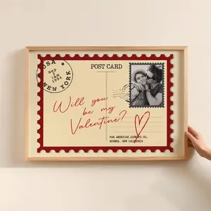 Custom Valentines Postcard Wall Art, Custom Couples Photo Poster, Custom Valentines Gift for Husband Wife Love, Posters Love