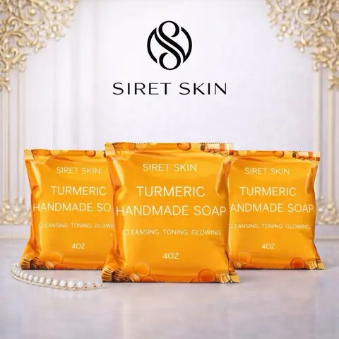 Siret Skin 3 Pieces Turmeric Miracle Soap Handmade Cleansing Toning Glowing Skin Care