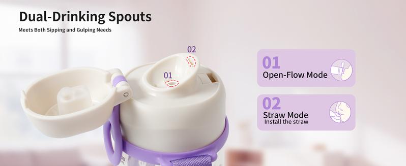 Christmas water glass Pigeon PPSU Kids Water Bottle, 17oz/500ml – Dual Spouts, BPA-Free, Leak-Proof, One-Click Lid & Adjustable Strap, Durable for School & Outdoor, Ages 3+ baby registry essential