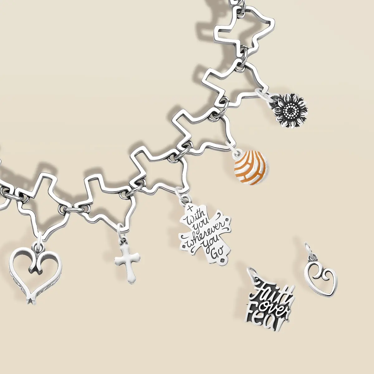 JA Jewelry DIY Charm Bracelet with Star Heart Cross Charms for Personalized Jewelry Making Unique Designs Ideal for Customization, Customizable Jewelry, Diy Pendants
