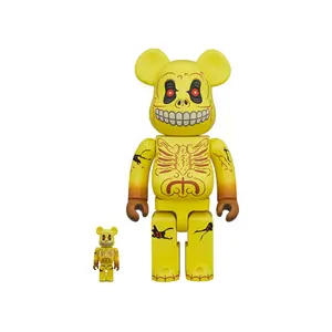 Bearbrick SKULL FACE 100% & 400% Set Collectible