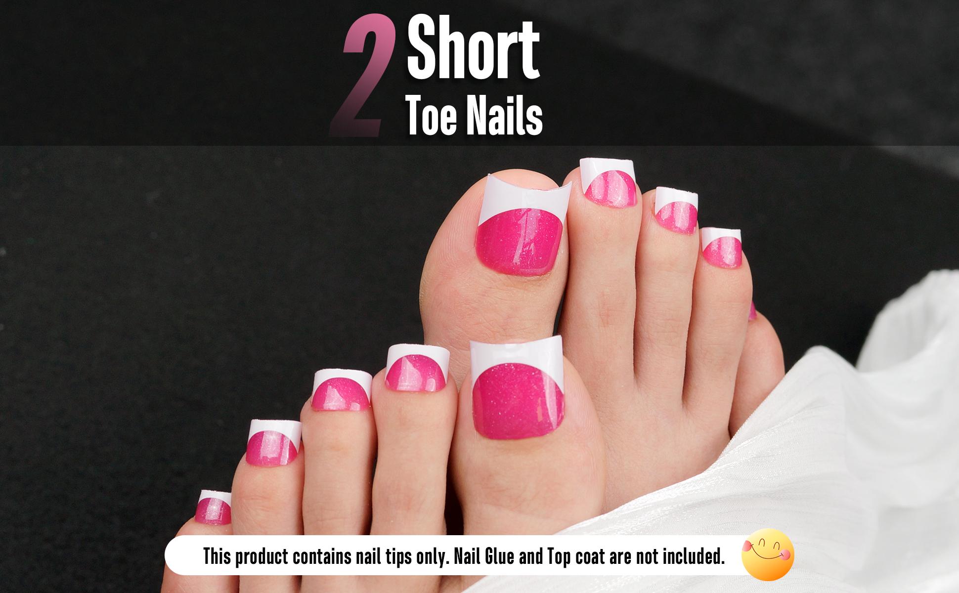 MUTIOVO French Tip Toe Nail Tips Press on, Sharp Square Pre-Designed Soft Gel False Toenail Extension, BROWN PINK Pre-applied Tip Primer & Base Coat, Full Cover Acrylic for DIY x 15 Sizes 240 pcs MUTIOVO French Tip Toe Nail Tips Press on, Sharp Square Pre-Designed Soft Gel False Toenail Extension, BROWN PINK Pre-applied Tip Primer & Base Coat, Full Cover Acrylic for DIY x 15 Sizes 240 pcs