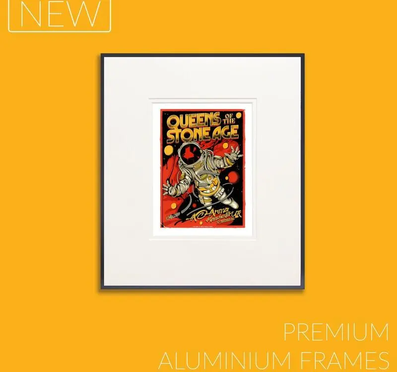 QOTSA Gig Poster Art Print: Queens Of The Stone Age, Manchester 2023, Aluminium Frame
