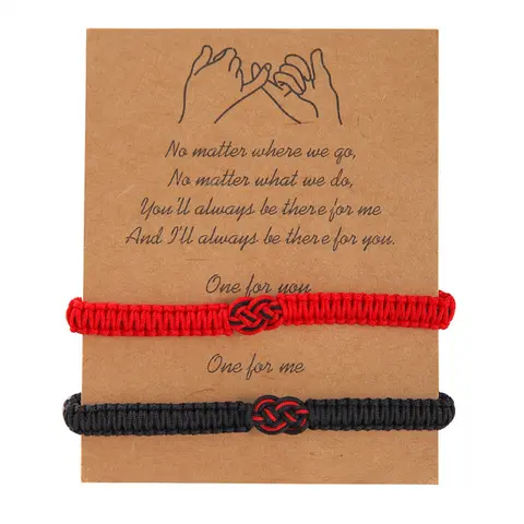 Couple bracelets, red string of destiny, gifts for long-distance relationships, Concentric knot design，Kabbalah bracelets, suitable for lovers, women and men.