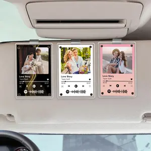Personalized Photo Song Car Visor Clip For Couples, valentines Day Gift, anniversary Gift For Him, boyfriend Car Visor, couple Car Visor