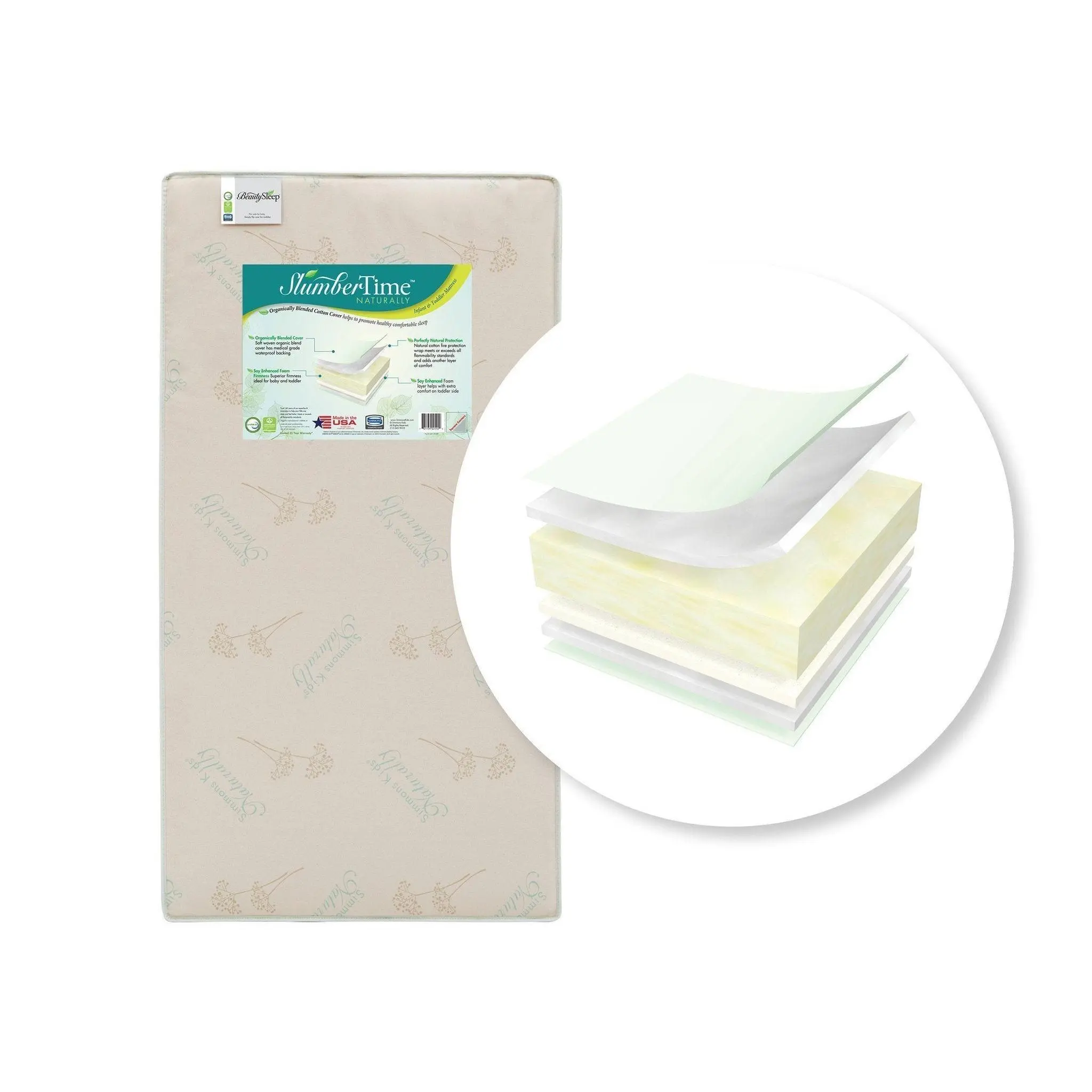 Simmons Kids® Naturally Crib and Toddler Mattress