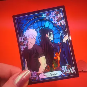 decoration journal Tarot Gojo Geto The Lovers  Jujutsu kaisen sticker holo waterproof Decor Crafts