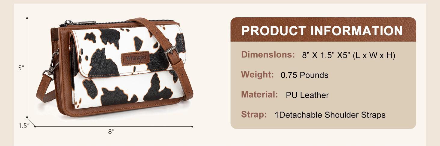 Wrangler Crossbody Wallet Purse with Phone Pocket and Adjustable Strap Wrangler Crossbody Wallet Purse with Phone Pocket and Adjustable Strap