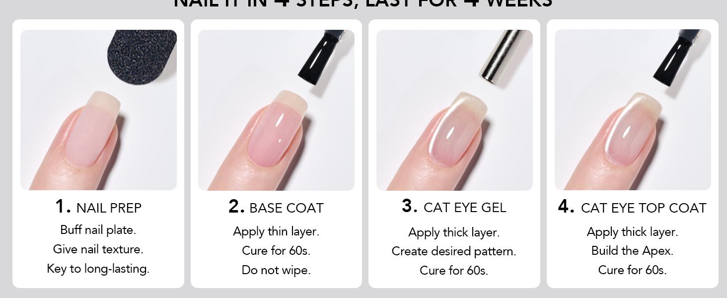 GAOY 16ml Top Coat for Cat Eye Gel, High Crystal Gloss Shiny Long Lasting Top Coat Clear Gel Nail Polish, UV Light Cure