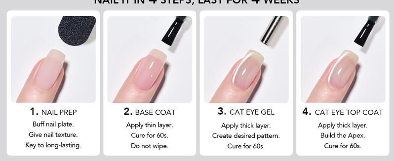 GAOY 16ml Top Coat for Cat Eye Gel, High Crystal Gloss Shiny Long Lasting Top Coat Clear Gel Nail Polish, UV Light Cure