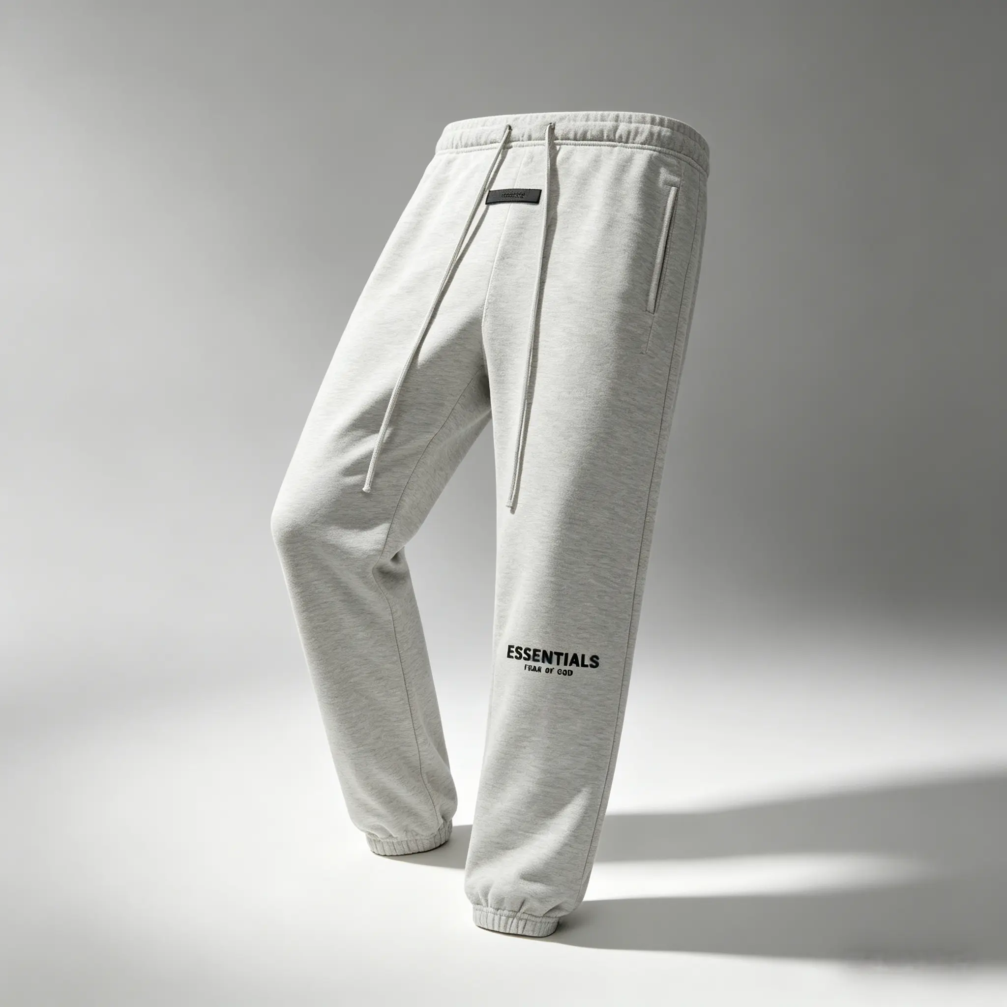 Fear of God Essentials SS22 Sweatpants Light Oatmeal Logo , Menswear, Trouser