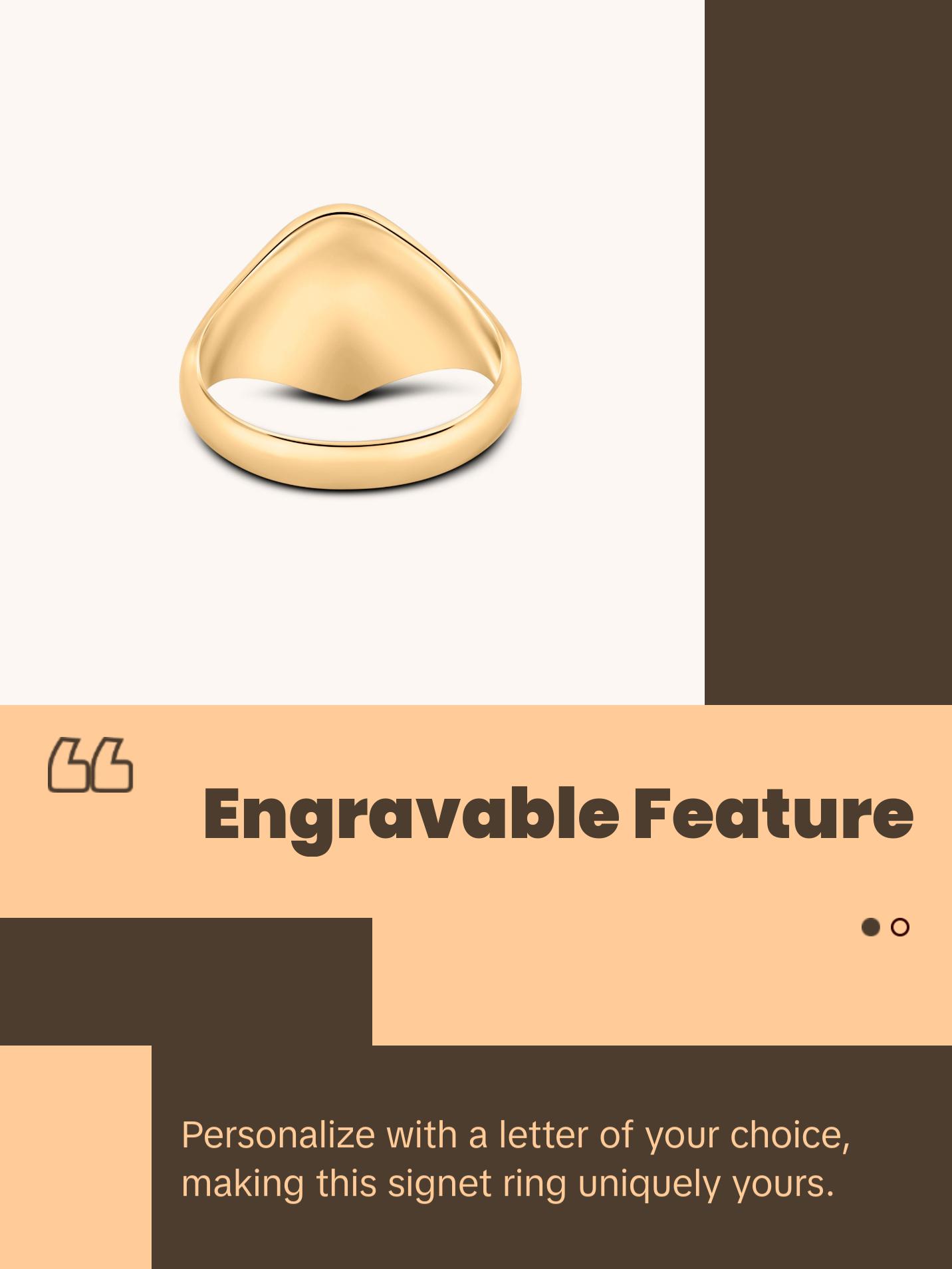 Signature Engravable Signet Ring