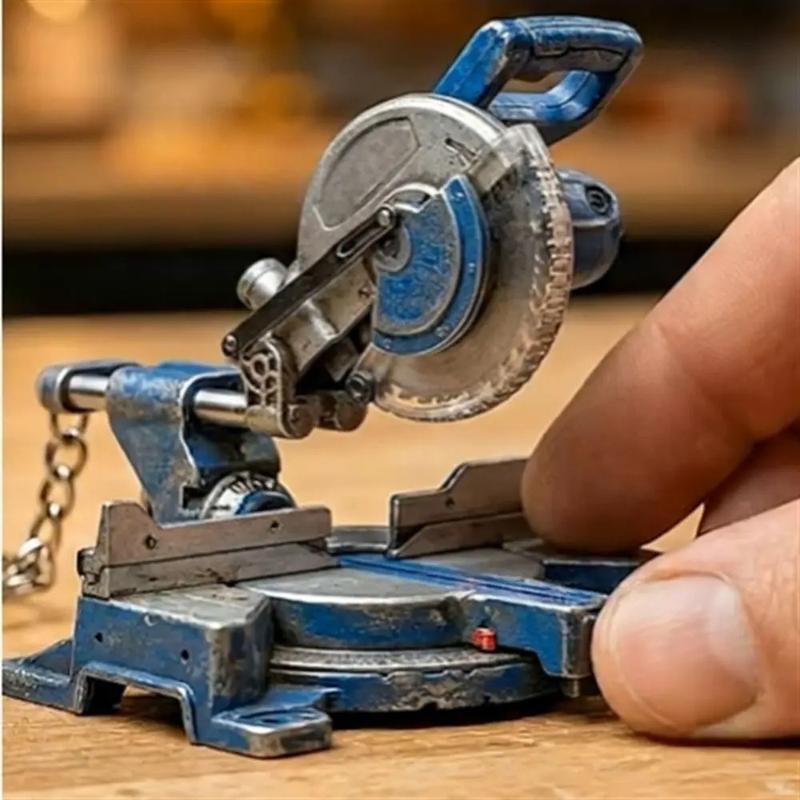 Stainless Steel（High Quality) Portable Chainsaw Keychain Ring Bag Charm Portable Angle Grinder Keychain Handheld Pruning Chainsaws