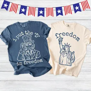 Put The D In Freedom Shirt, Freedom Couple Shirts, Funny 4th of July Couple Tee, Patriotic Matching Shirts, Independence Day Gift, Put The D In Freedom Shirt, Freedom Couple Shirts, Funny 4th of July Couple Tee, Patriotic Matching Shirts, Independence
