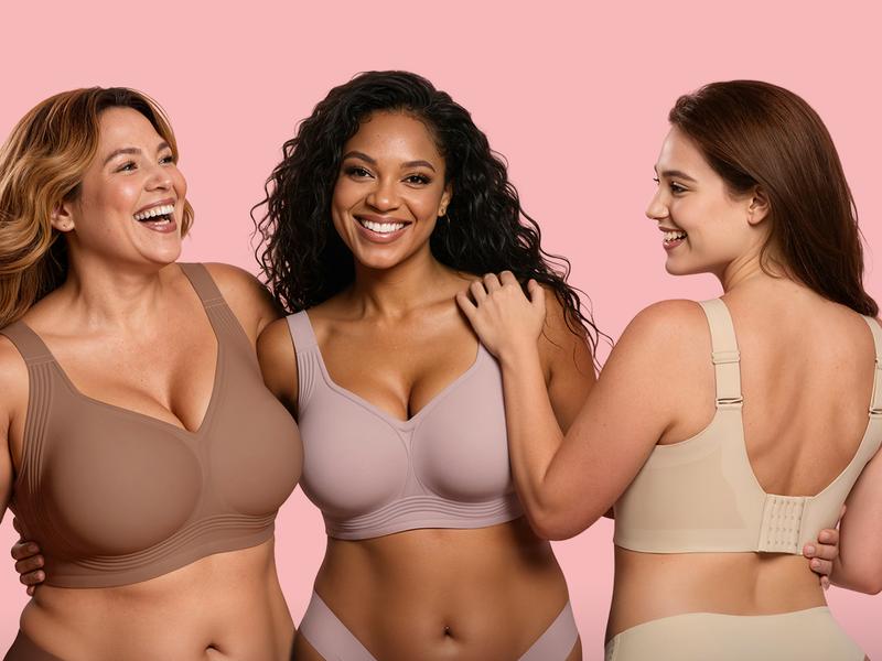 Vertvie｜GRACE Classic T-Shirt Bra, Jelly Bras, Wireless Full Coverage for All Day Comfort