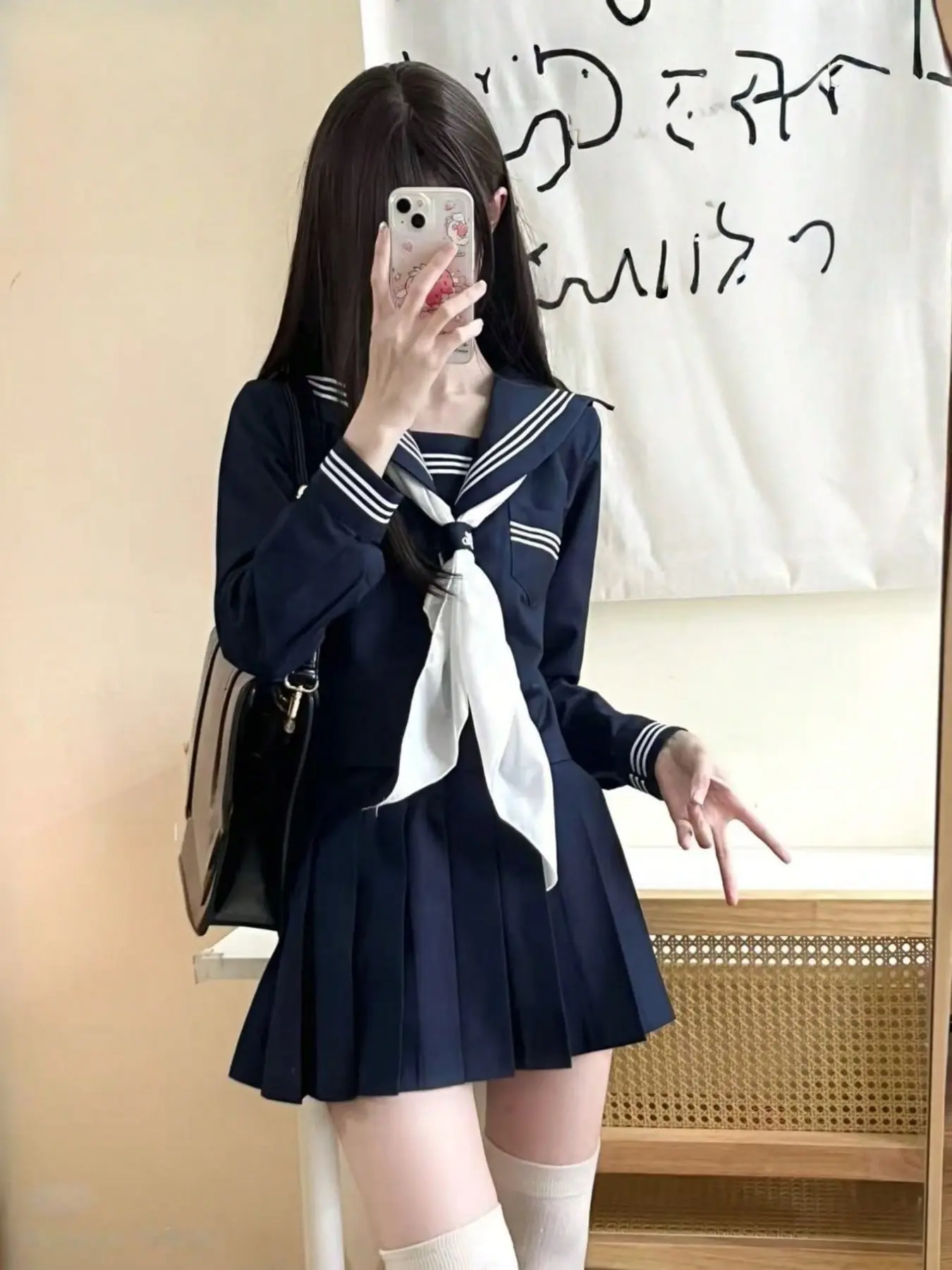 Jk Uniform Costumes Set Outfit for Students, School, Crisp Fabric, Loose Fit Top + Waist-Cinch Pleated Skirt, Cute Academic Style, Versatile for All Occasions