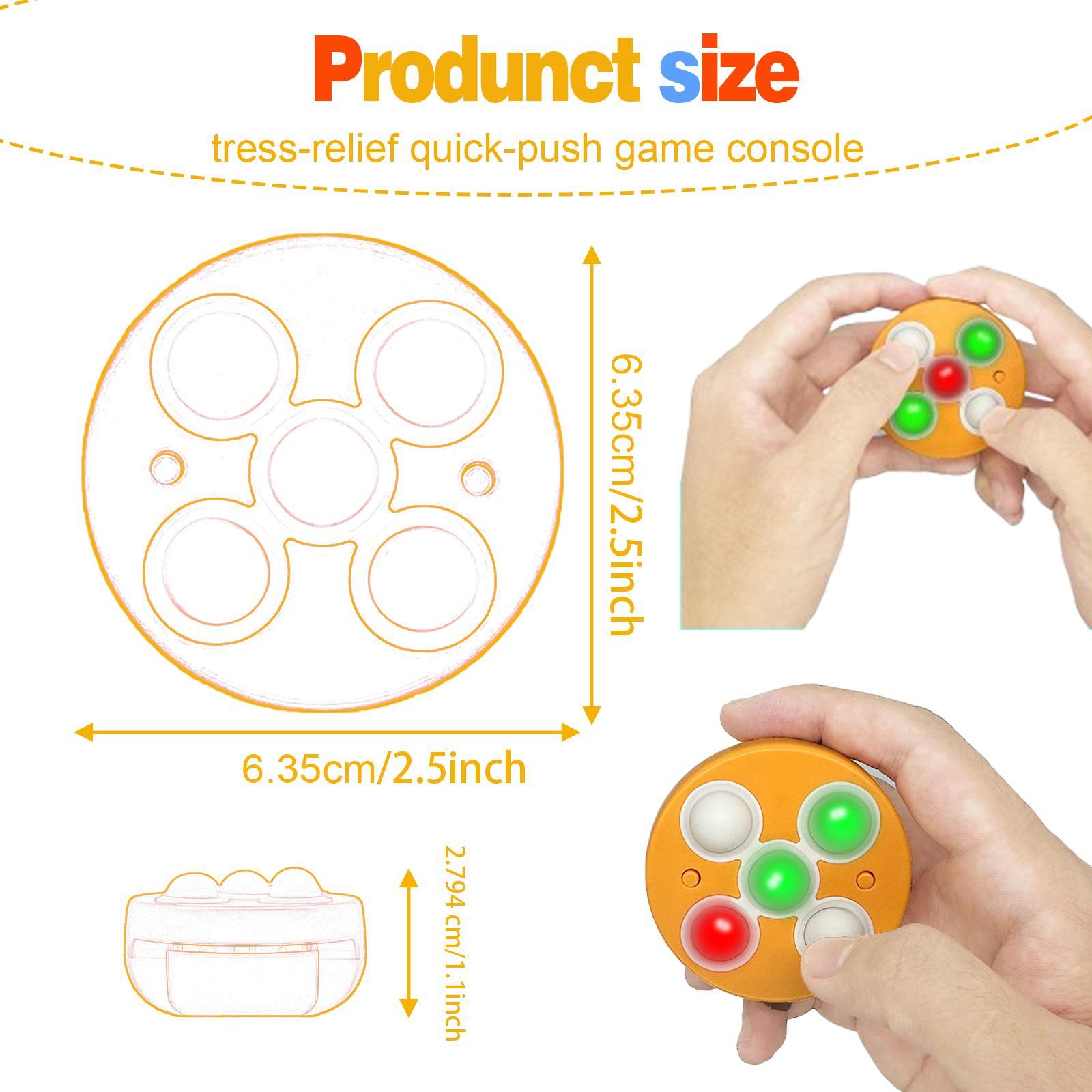 【FaddishDeal】Stress Relief Toys Quick Push Game - One-handed handheld bubble game, fun and portable. Suitable for kids and adults. Holiday and party favors.