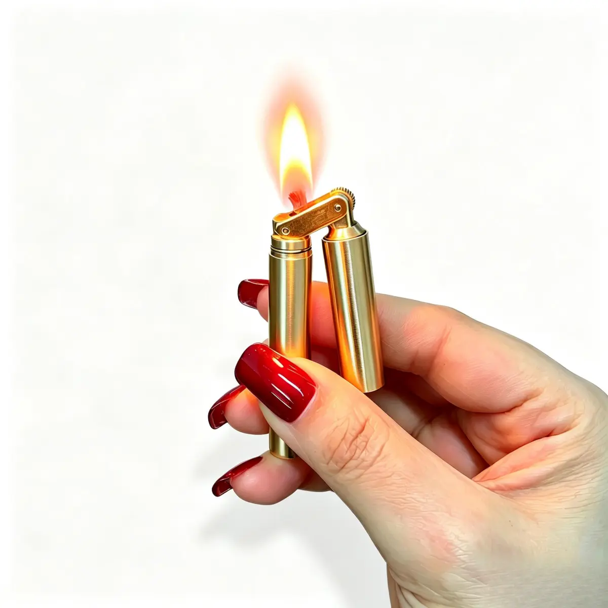 Viral Vintage Brass Mini Lighter, Aesthetic Stainless Steel Desktop Decor Collectible, Luxury Gift For Men Birthday Anniversary Holiday (NO FUEL INCLUDED)