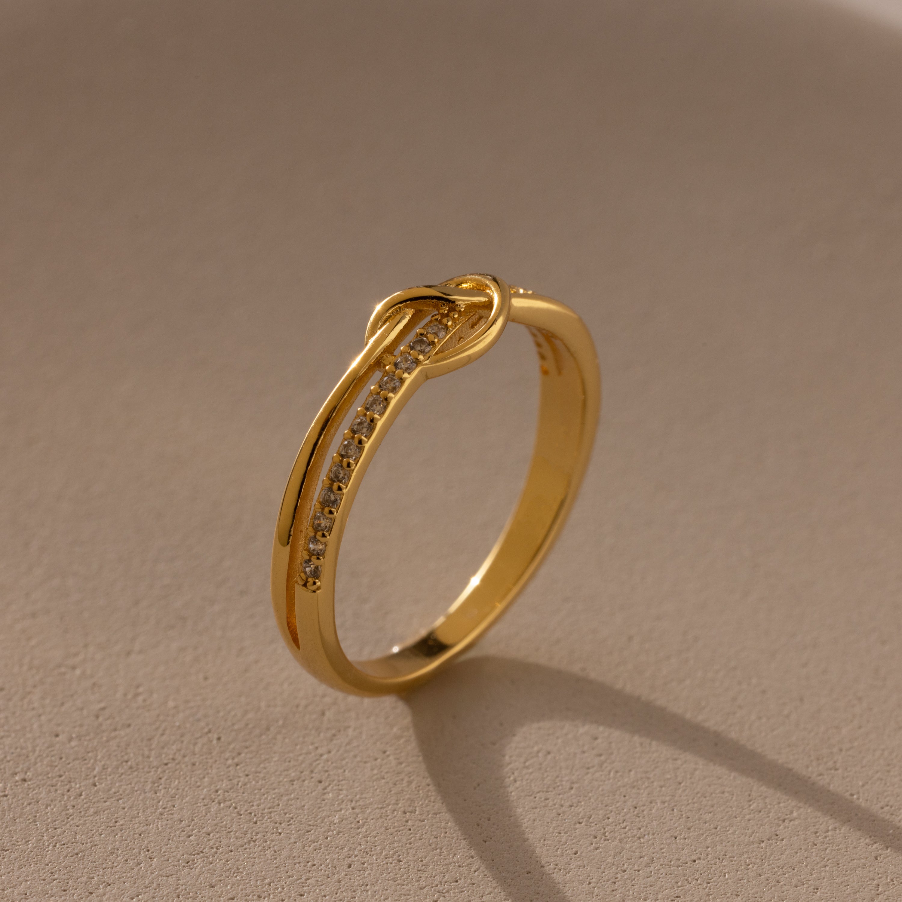 Pave Knot Ring by Caitlyn Minimalist - Dainty Love Knot Promise Ring - Delicate Diamond Jewelry - Romantic Anniversary Gift