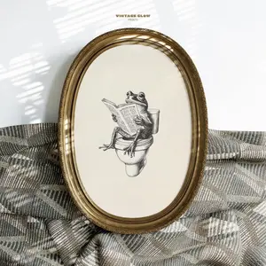 Retro Frog on Toilet Print | Quirky Bathroom Wall Decor | Playful Frog Artwork | Funny frog Wall Art, Retro Styles, Bring Back