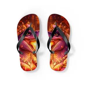 Royal FireDino Flip Flops | Queen Art