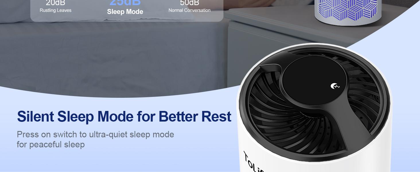 ToLife K1 Air Purifier with HEPA Filter for Home & Office, 360° Air Flow, Low Decibel Operation, Aromatherapy Compatible, Baby-Safe Design, Pet-Friendly Appliance