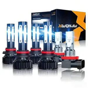 6PCS LED Headlight Bulbs Combo 9005 9006 H11, 26000LM 6000K Super Bright High/Low Beam and Fog Light, IP68 Waterproof Canbus Ready, Plug and Play Fit for Toyota Corolla 2009 2010 2011 2012 2013