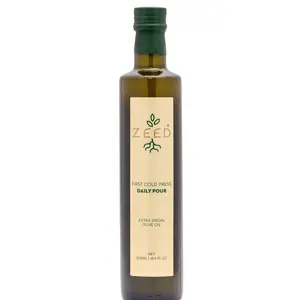 Zeed Pantry Daily Pour Extra Virgin Olive Oil, Cold-Pressed EVOO for Cooking, Baking & Finishing, Smooth All-Purpose Mediterranean Olive Oil in UV-Protected Glass Bottle, Small-Batch from Lebanon