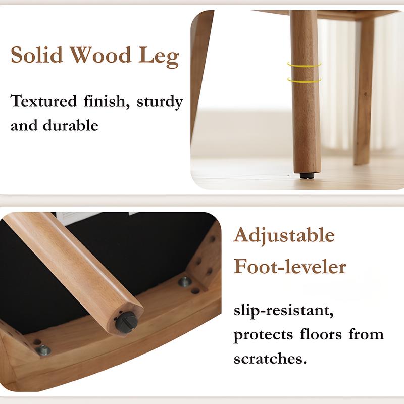 【Valentines'Day】DAYALANE Modern Salem Rattan Dining Chairs Set of 2 Cane Back Comfy Sherpa Upholstered Boucle for Kitchen Restaurant Living Room White Beige Linen