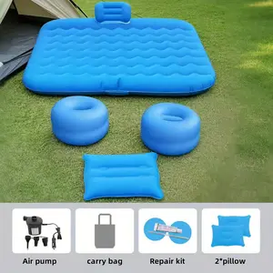 Two-in-one multifunctional portable car back seat mattress air cushion with inflation pump, adjustable inflatable mattress, with storage bag, suitable for SUV, home, outdoor camping, self-driving travel