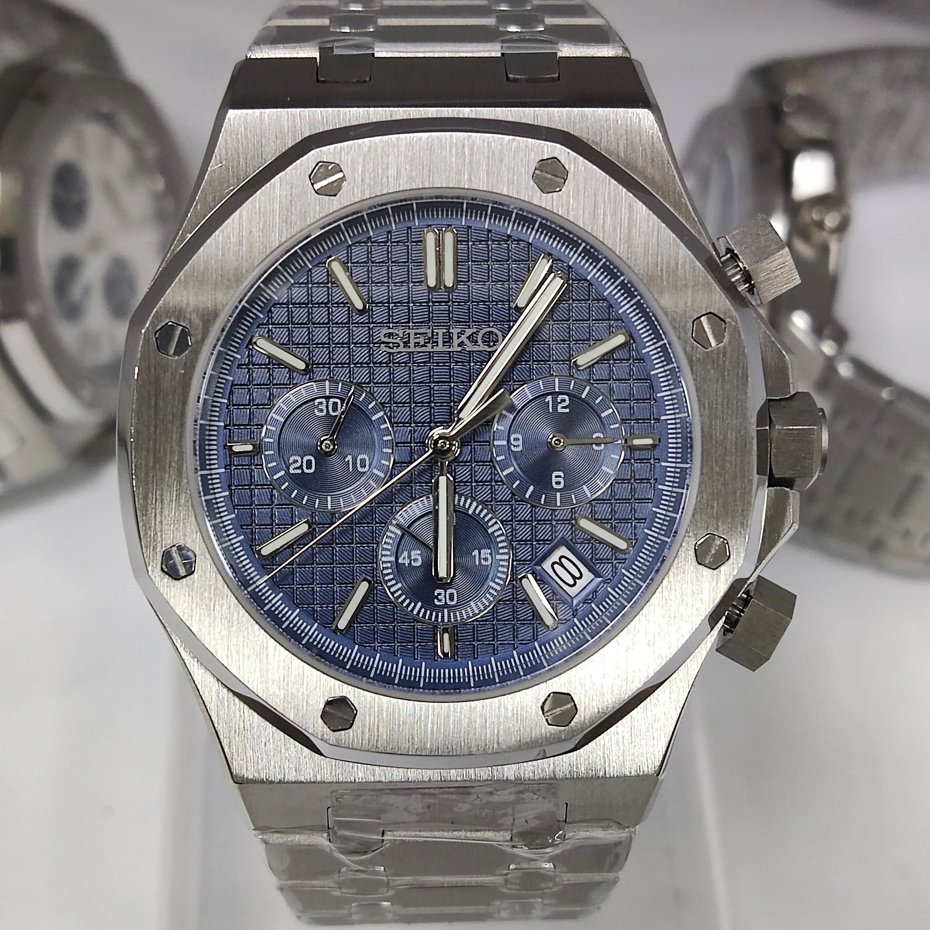 Royal Oak Mod Blue Chronograph Mod Watch