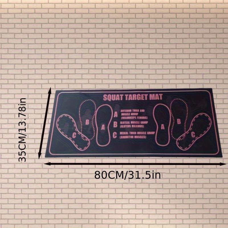 Durable Squat Exercise Mat with Visual Step Positions and Knee Placement for Targeted Muscle Workouts Supportive Padding Foldable Gym Accessories Gym Floor Mat Home Gym Mat Lightweight Mat