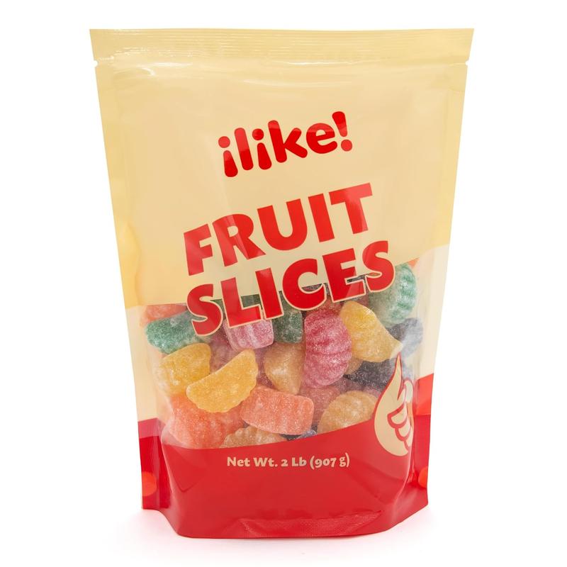 Fruit Slices Jelly Candy 2 Pound Bag | Assorted Flavors | Sugar-Dusted Old Fashioned Candy for Buffets, Holiday Gifting & Dessert Decorating