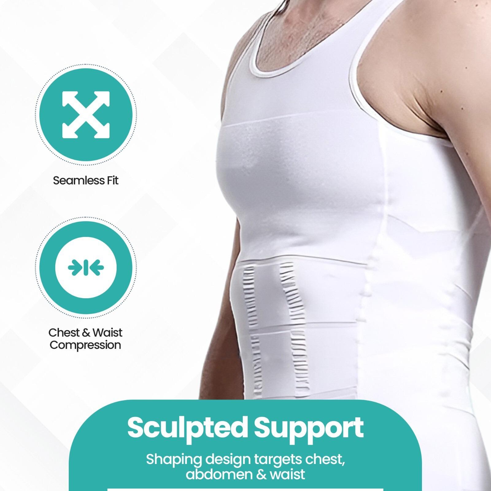 1/2/3/4 Pack Menswear Body Shaper Mens Compression Shirt Vest Shapewear Breathable Lightweight Stretchy Comfortable Activewear Workout Tank Tops Smooth Undershirt Soft Suits