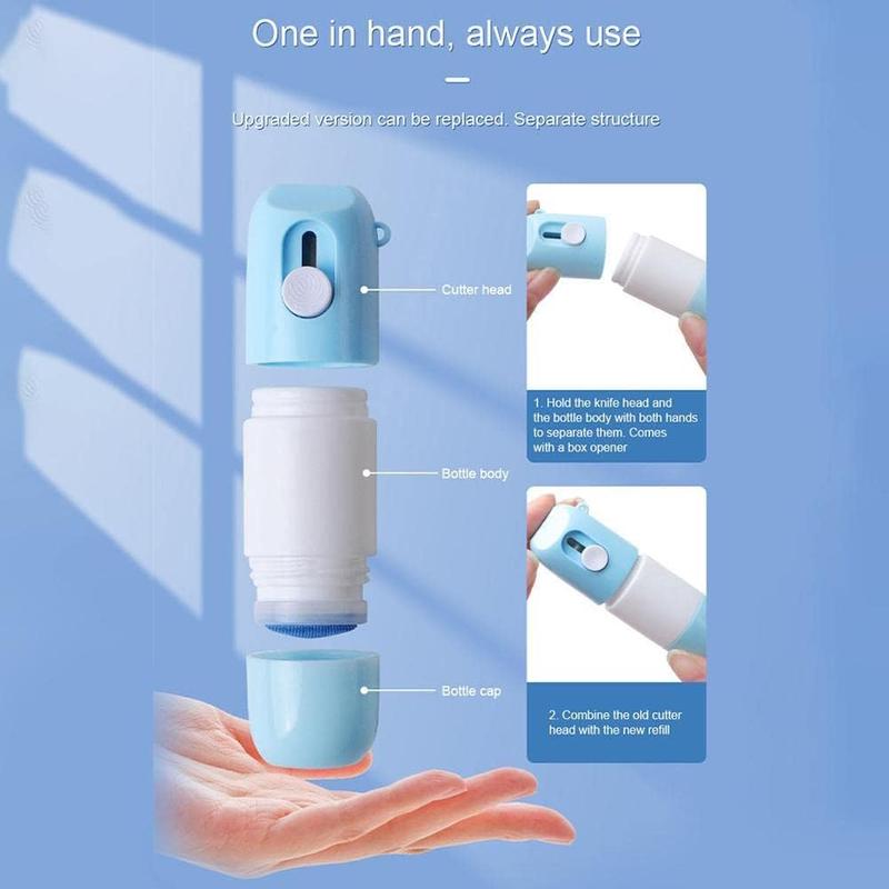 2-in-1 Thermal Paper Eraser Pen & Craft Knife, Receipt Text Fading Tool for Privacy Protection, Shipping Labels, Bills, Invoices, Returns, Price Tags, Gift Receipts, Office & School Supplies, Christmas Gift