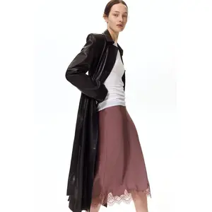 H&M Lace-trimmed slip skirt