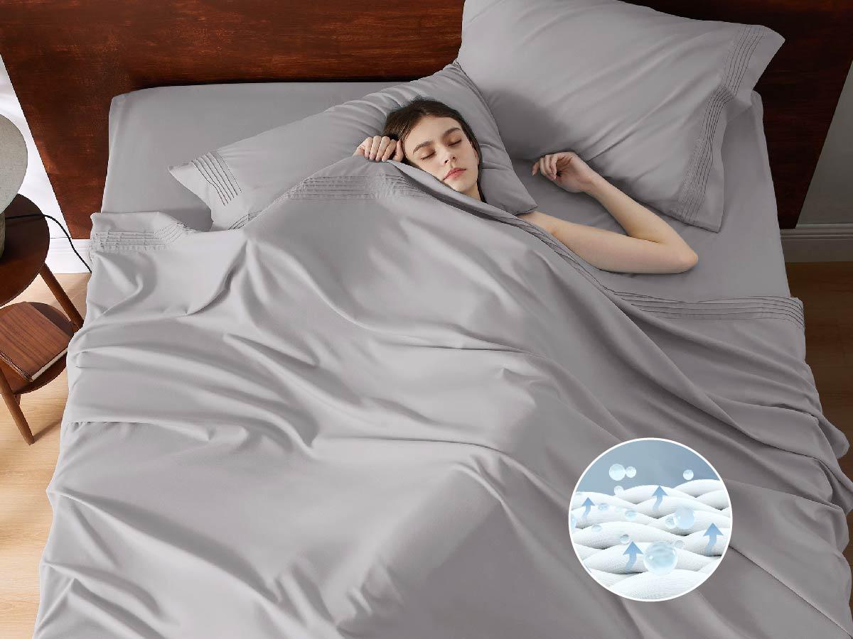 Deep Pocket with Band Sheets Set 4 Pieces Halloween Pumpkin Caramel, Fit for Tall Mattresses 14-21'', Soft, Breathable, Cooling&Machine Washable Hotel Luxury Bedsheets & Pillowcases, Easy & Secure Fit