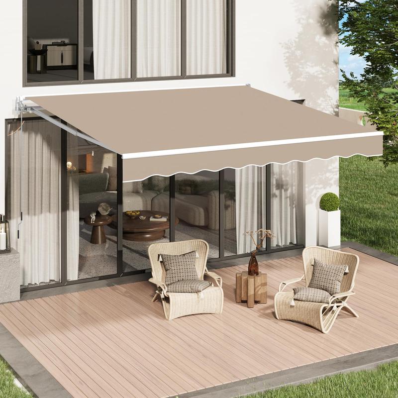 Manual Retractable Awning Water-Resistan Lounge Polyester Cover with Crank Handle, Outdoor for Patio Deck, Home, Backyard, Balcony Aesthetic Canopy Shade Sunshade Canopy Manual Retractable Awning Water-Resistan Lounge Polyester Cover with Crank Handle, Outdoor for Patio Deck, Home, Backyard, Balcony Aesthetic Canopy Shade Sunshade Canopy