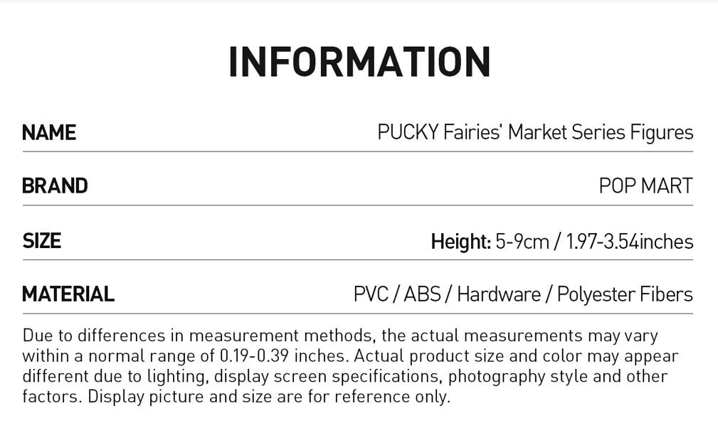 POP MART PUCKY Fairies' Market Series Figures