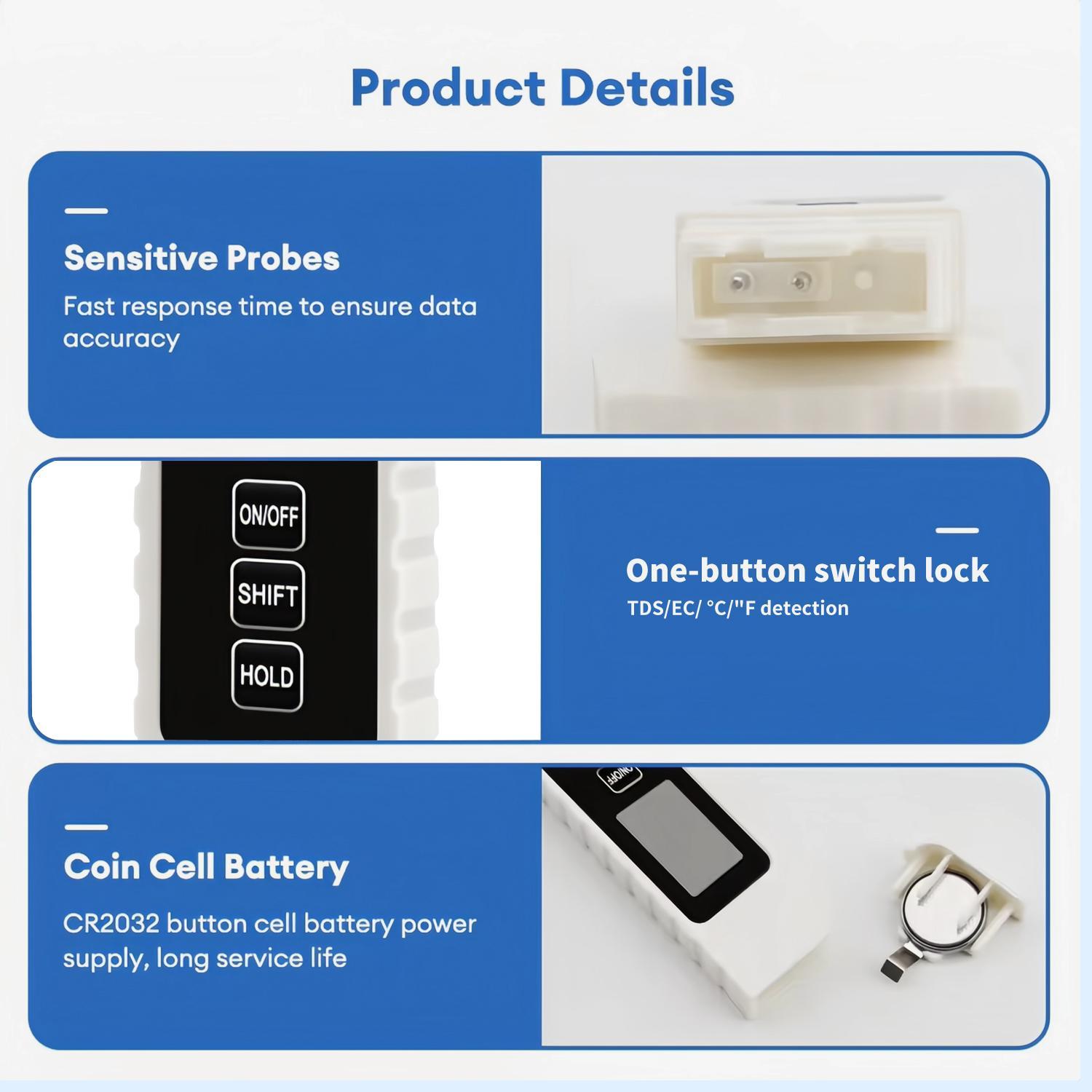 2026 4-in-1 Digital TDS Meter - TDS/EC/Temp(°C/°F) Water Tester | 0-9990ppm Range | For Drinking Water/RO/Aquarium/Pool