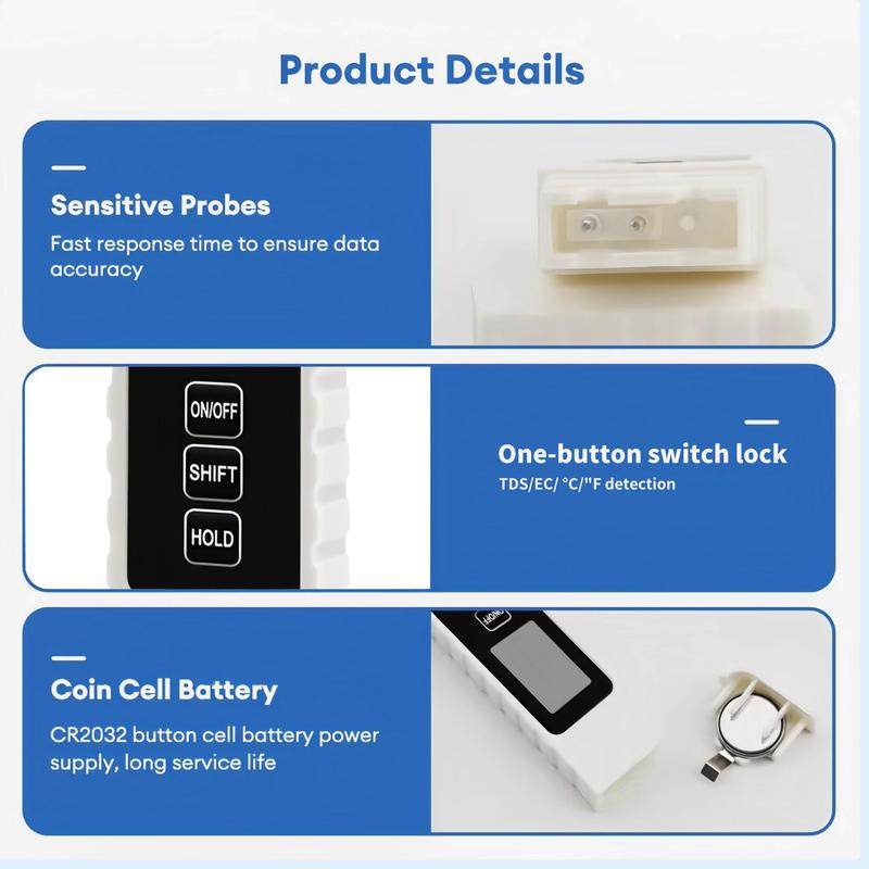 2026 4-in-1 Digital TDS Meter - TDS/EC/Temp(°C/°F) Water Tester | 0-9990ppm Range | For Drinking Water/RO/Aquarium/Pool
