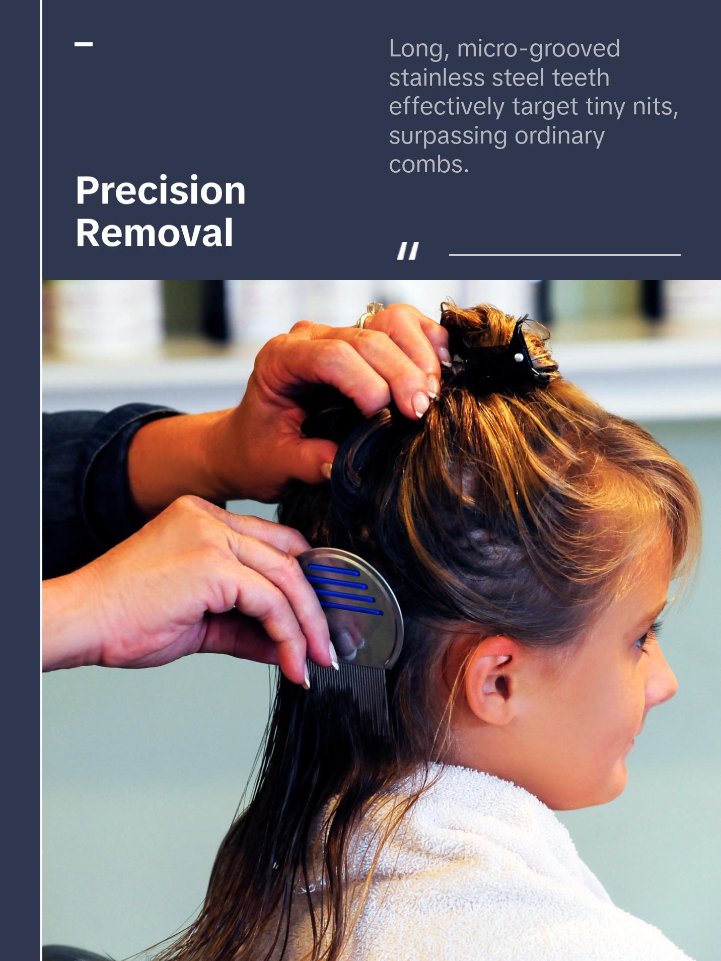 My Hair Helpers Lice Eliminator Comb 3-Pack - Works on Nits and Super Lice - Lice Removal For 3-5 Children