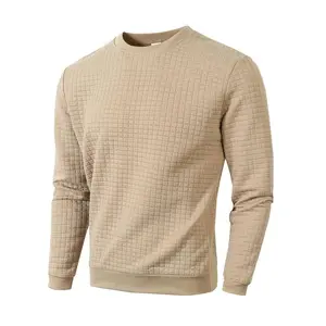 Men'S Thermal Crewneck Sweatshirt - Slim Fit Long Sleeve Shirt, Elegant White Base Layer for Fall/Winter, Formal & Casual Outfits - Easy-Care Everyday, Winter Clothing, Sleek Knitwear, Comfortable Fit, Cold Apparel,, Breathable, Office Wear
