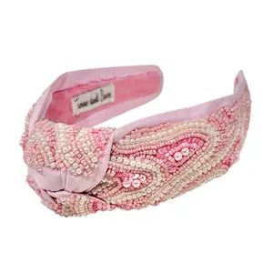 Davina Hand Beaded Knot Headband