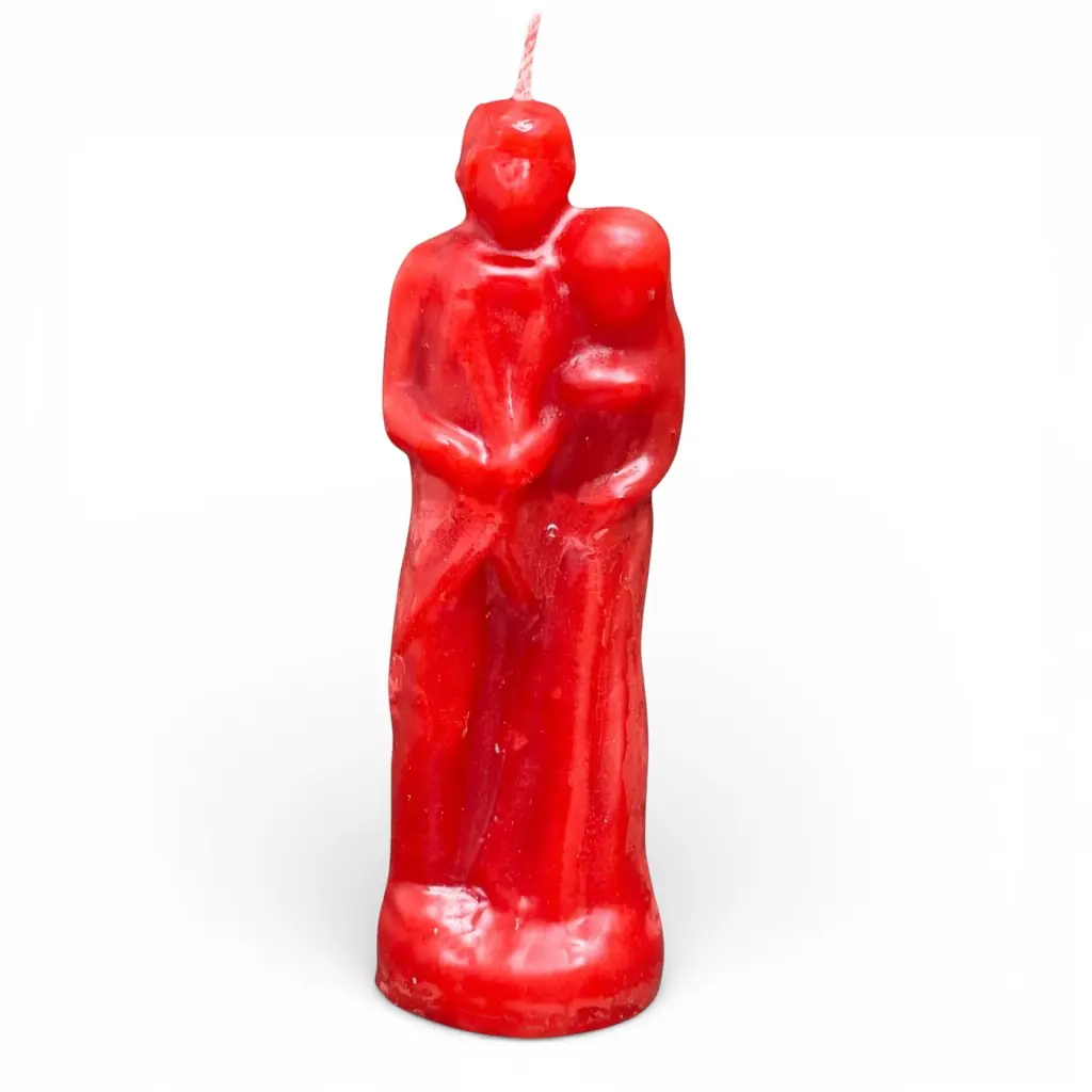 Red Marriage Couple Figure Non-Toxic Household Candle for Love & Attraction - Spiritual Intention Item for Relationship Rituals, Botanica & Altar Use, Home Supplies Decor Candles